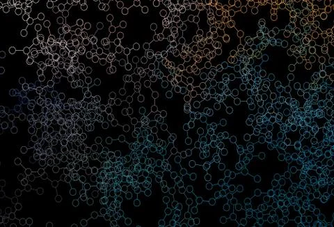 Dark Blue, Yellow vector texture with artificial intelligence concept. Illustrazione stock