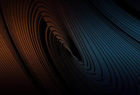 Dark Blue, Yellow vector texture with bent lines. Stock Illustration