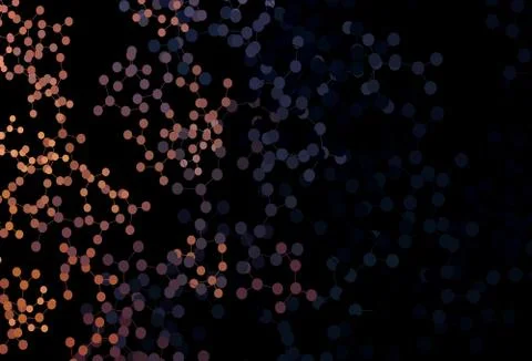Dark Blue, Yellow vector texture with artificial intelligence concept. Illustrazione stock