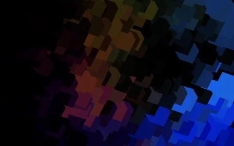 Dark Blue, Yellow vector texture in rectangular style. Stock Illustration