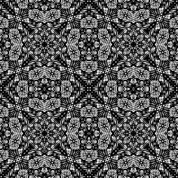 Dark Boho Seamless Pattern Design Stock Illustration