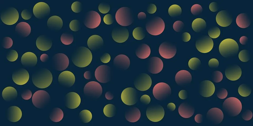 A dark bokeh circles pattern background creates a dreamy, ethereal atmosphe.. Stock Illustration