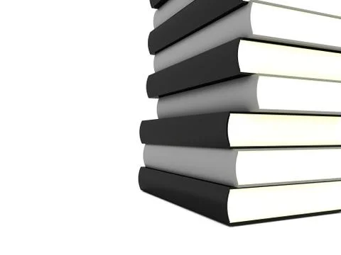 Dark books rendered isolated 스톡 일러스트