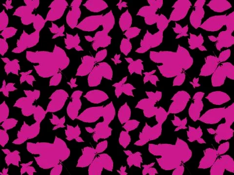 Dark Botanical Motif Print Pattern Stock Illustration