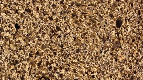 Dark bread close-up Stock Footage 166858343