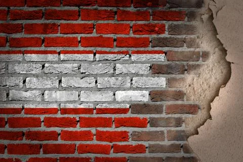 Dark brick wall with plaster - austria Stock Illustration