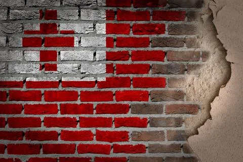 Dark brick wall with plaster - tonga Stock Illustration