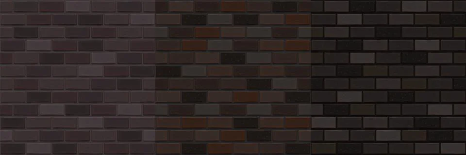 A dark brick wall seamless pattern set 스톡 일러스트