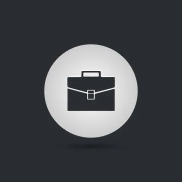 Dark Briefcase icon Illustrazione stock