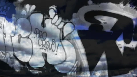 Dark-Bright Graffiti Mix 库存影片 71782350