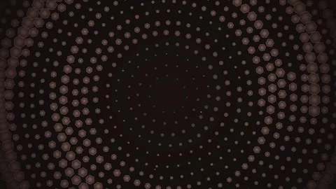 Dark Brown Abstract Geometric Pattern Background Animation - Concentric Circl Stock Footage 347561290