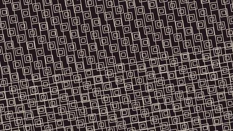 Dark brown background with light beige interconnected square outlines forming 库存插图