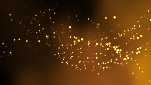 Dark brown background with a scatter of golden blurred lights. Stock Footage 310047027