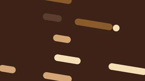 Dark brown background with scattered light beige and tan rounded rectangle sh Stock Illustration