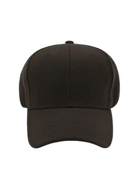 Dark brown baseball cap front view Stock Photos