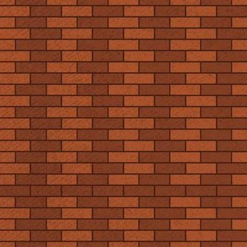 Dark brown brick wall seamless background. Stock Illustration
