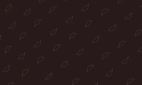 Dark Brown Delicate Leaf Seamless Pattern Background Stock Illustration