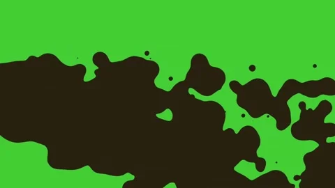 Dark brown liquid splash effect on vivid green screen background Stock Footage 314615275