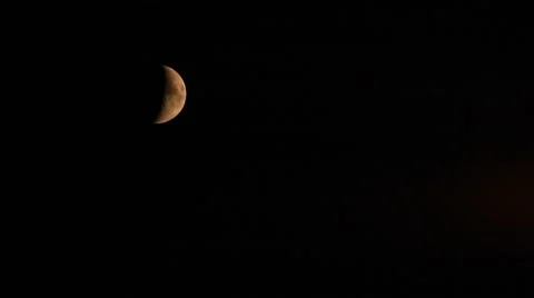 Dark Brown Moon Stock Footage 53163609