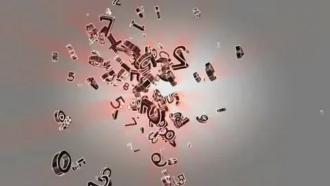 dark brown numbers rotating with white b... | Stock Video | Pond5