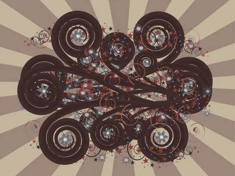 Dark brown ornament Stock Illustration