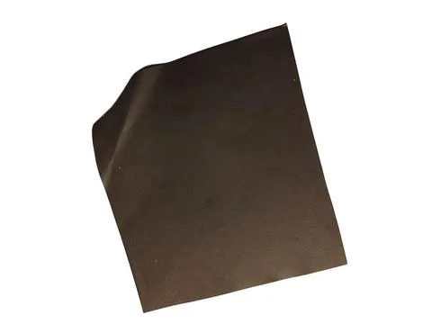 Dark brown paper sheet isolated on black background Stock Illustration