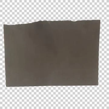 Dark brown rectangular shape with rough edges isolated on a transparent bac.. Stock Photos