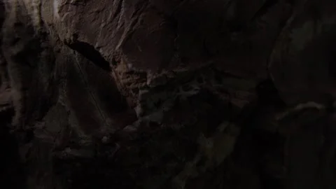 Dark Brown Rock Texture with Natural Fractures Stock Footage 289084474