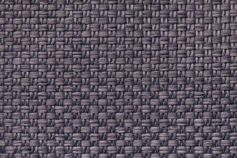 Dark brown textile background with checkered pattern, closeup. Structure of t Stock Photos