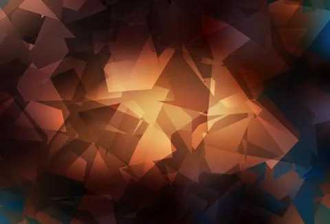 Dark Brown vector abstract polygonal pattern. Stock Illustration