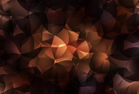 Dark Brown vector abstract polygonal background. Stock Illustration
