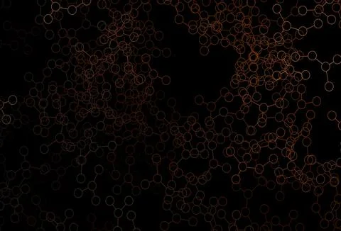Dark Brown vector backdrop with artificial intelligence data. イラスト素材