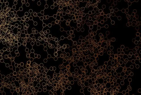 Dark Brown vector background with forms of artificial intelligence. Stock Illustration