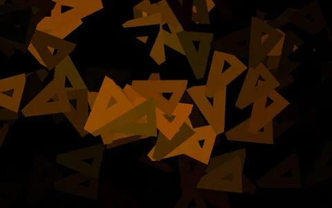 Dark Brown vector background with polygonal style. Stock Illustration