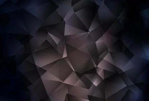 Dark Brown vector gradient triangles pattern. Illustrazione stock