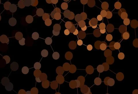 Dark Brown vector pattern with artificial intelligence network. Stock Illustration