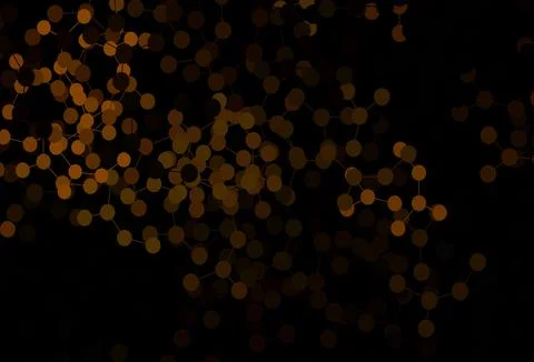Dark Brown vector pattern with artificial intelligence network. Stockillustratie