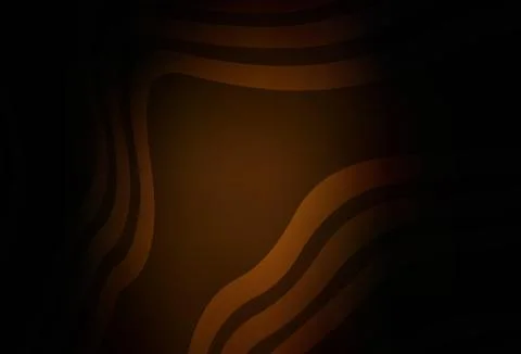Dark Brown vector pattern with curved lines. Stock Illustration