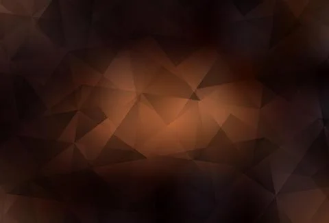 Dark Brown vector polygonal pattern. 스톡 일러스트