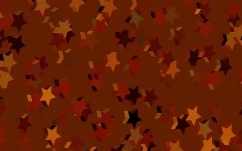 Dark Brown vector template with sky stars. Illustrazione stock