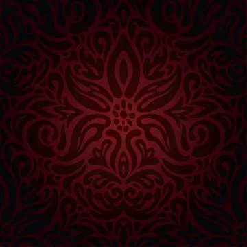 Dark  brown wallpaper seamless vector Stock Illustration