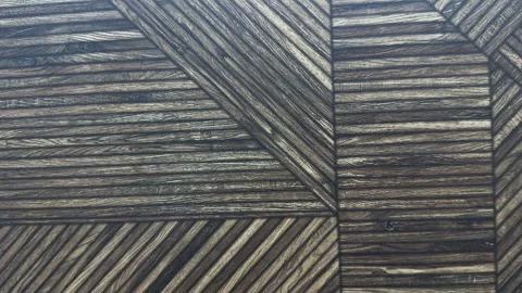Dark Brown Wood Geometric Pattern Surface Background. Stock Footage 331120302