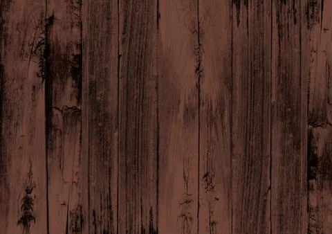 Dark brown wood texture backdrop wall background Stock Illustration