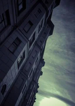 Dark building Stock Photos