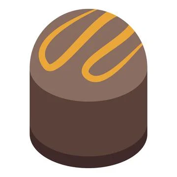 Dark candy icon isometric vector. Chocolate festival Stock Illustration