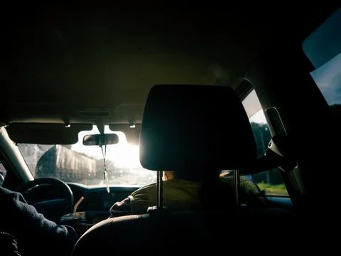 Dark car interior Stock Photos