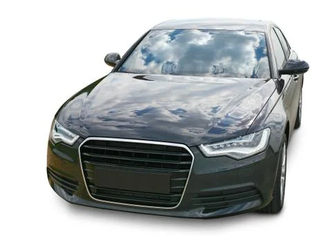 Dark car on  white background Stock Photos