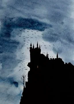 Dark castle Stock Illustration