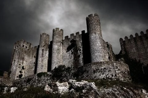 Dark castle Stock Photos