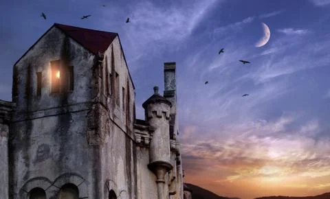 Dark castle Stock Photos